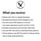 infographic for leathercraft pattern bundles