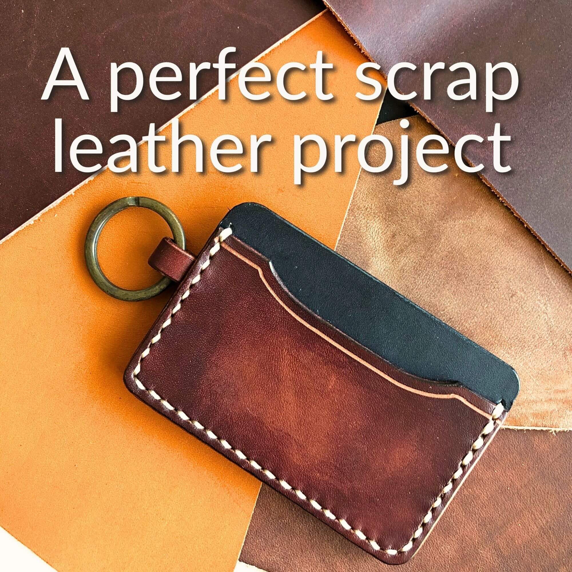 leather keychain card wallet scrap buster