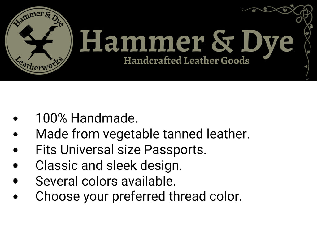 Natural Leather Passport Cover