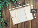 Handmade Undyed Leather Passport Cover with Sizing