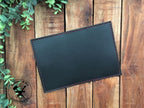 Handmade Black Leather Passport Cover Outside View