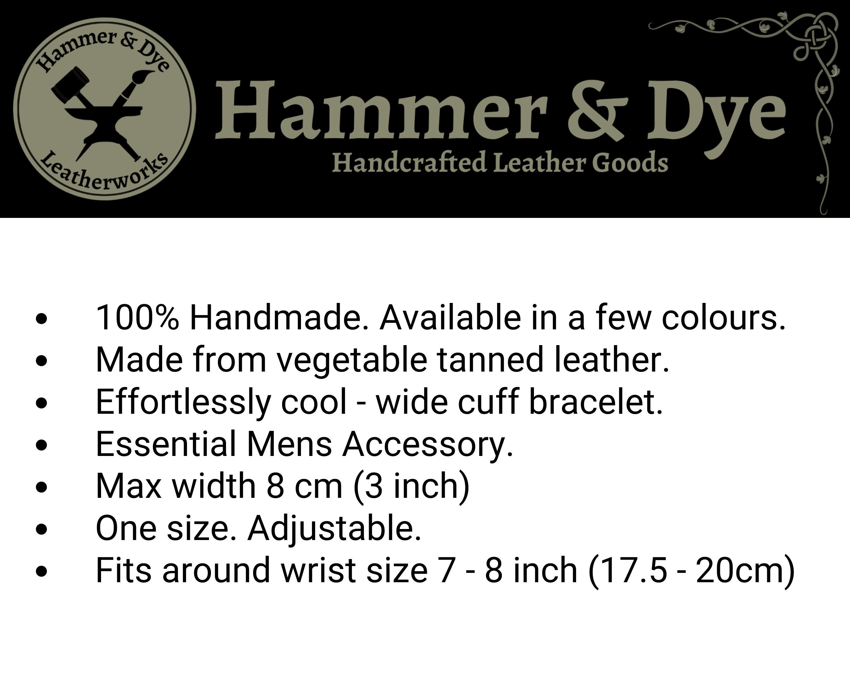 Wide Leather Wraparound Cuff Bracelet