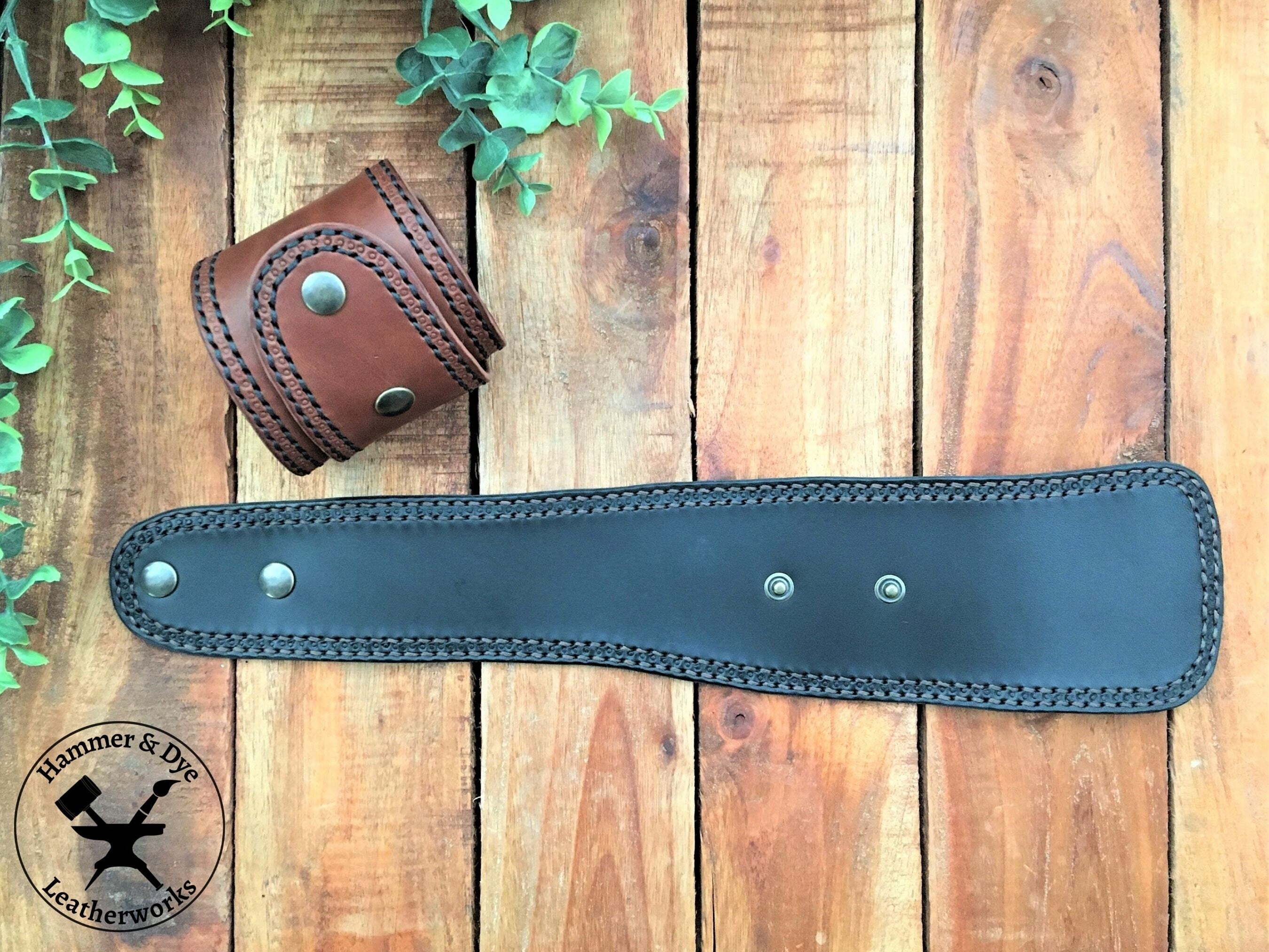 Wide Leather Wraparound Cuff Bracelet