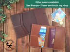 Handmade Brown and tan Leather Passport Cover