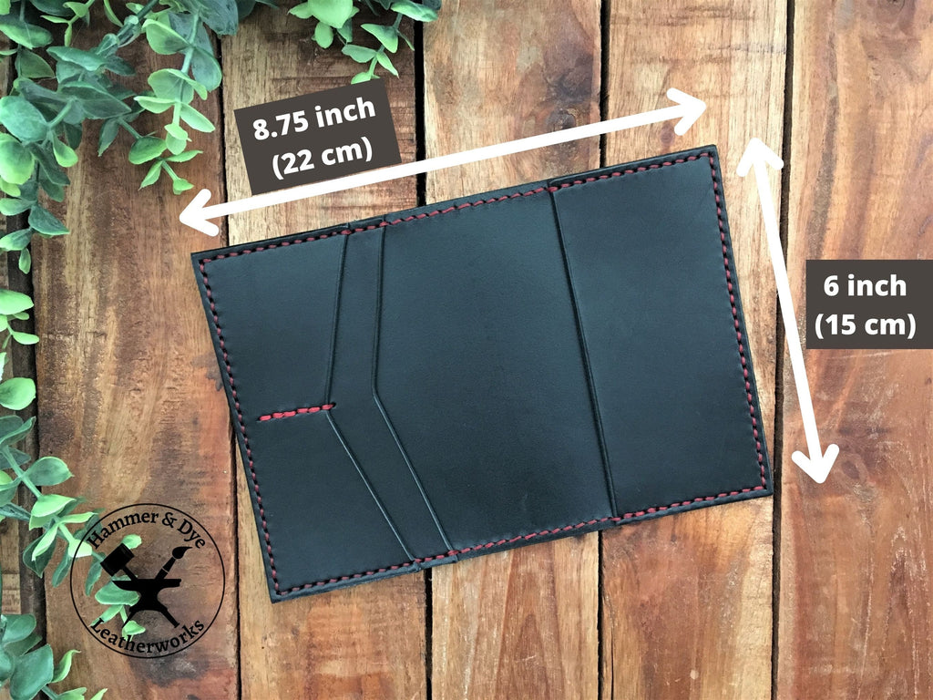 Black Leather Passport Cover